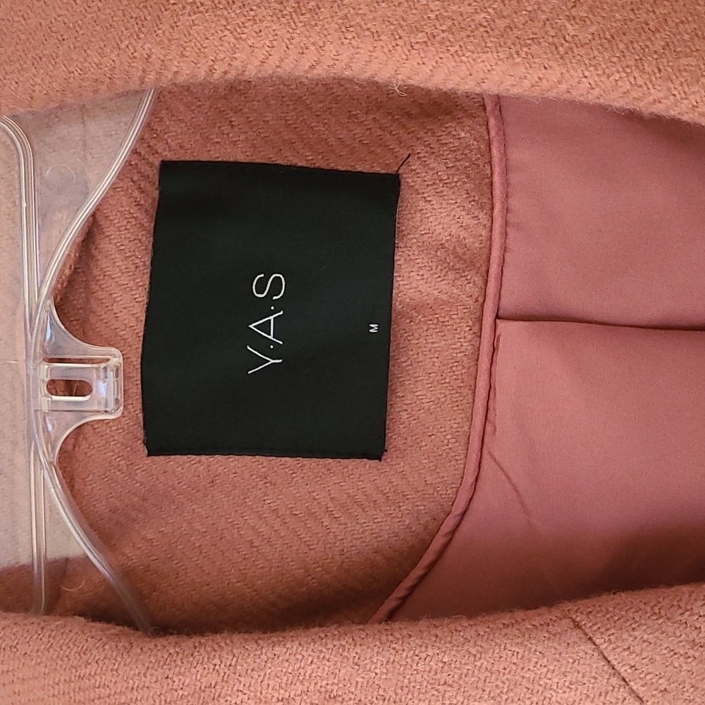 Y.A.S Yasmin tall button down peacoat. Women's size: M Tall. Color - salmon